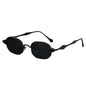 Black oval sunglasses on a white background